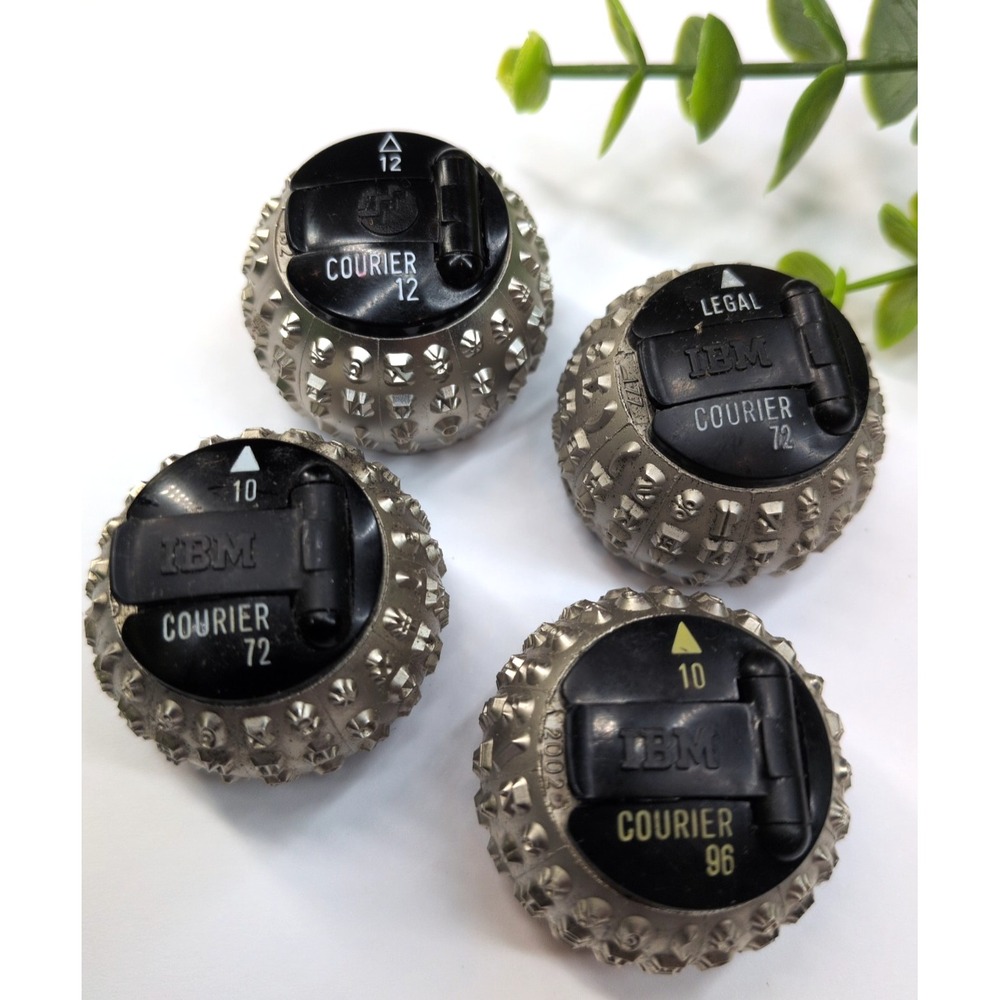 LOT 4 COURIER MIX🚨Vtg IBM 72 96 12 Golf Ball Typewriter Element Selectric Font